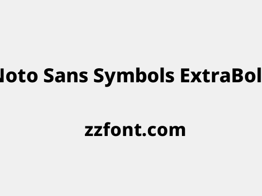 Noto Sans Symbols ExtraBold