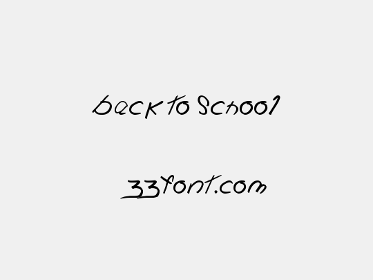 Back To School
