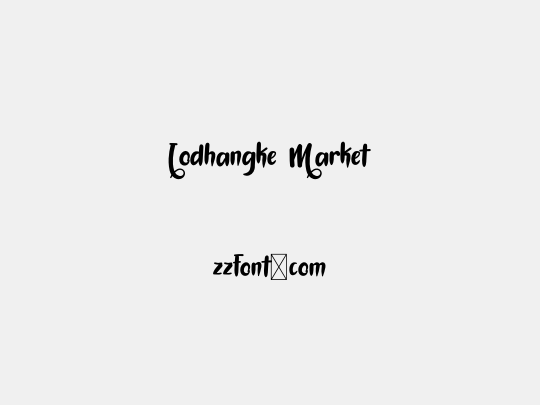 Lodhangke Market