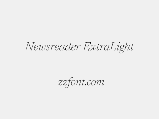 Newsreader ExtraLight