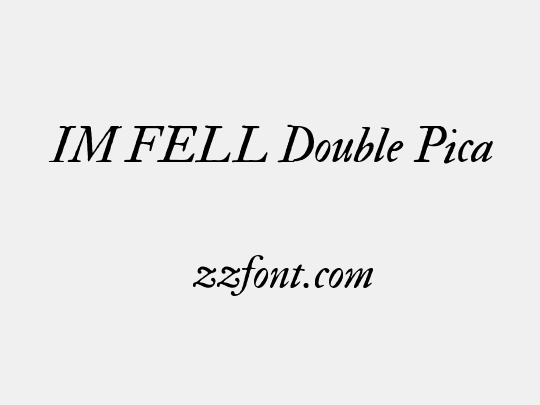 IM FELL Double Pica