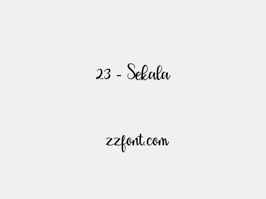 23 - Sekala