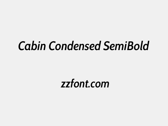 Cabin Condensed SemiBold