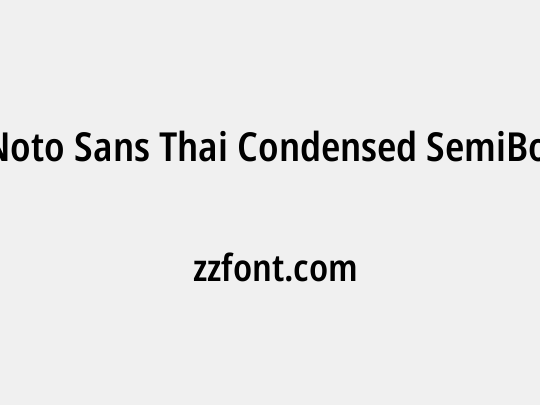 Noto Sans Thai Condensed SemiBold