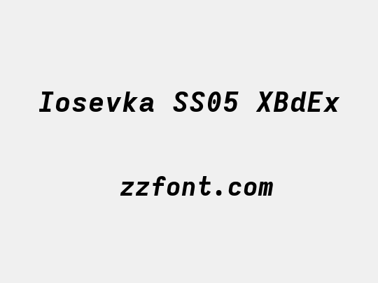 Iosevka SS05 XBdEx