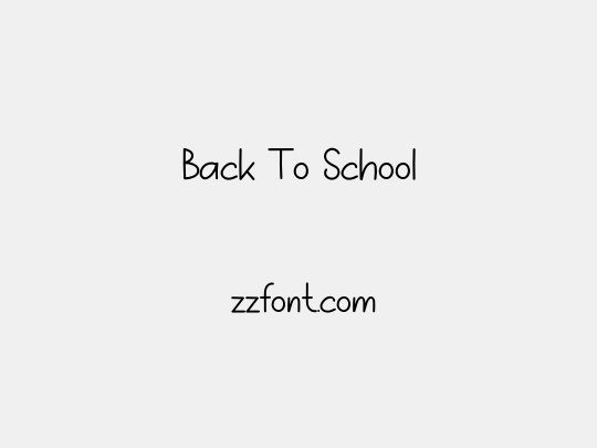 Back To School