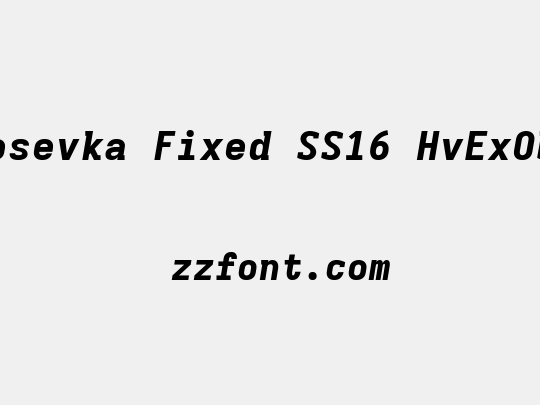 Iosevka Fixed SS16 HvExObl