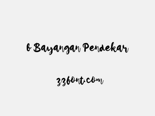 b Bayangan Pendekar