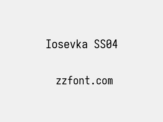 Iosevka SS04