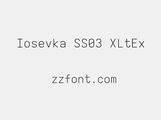 Iosevka SS03 XLtEx