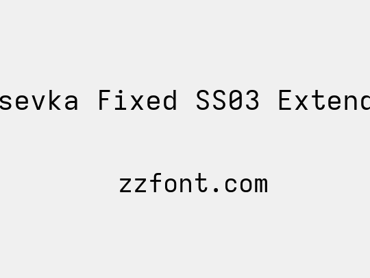Iosevka Fixed SS03 Extended