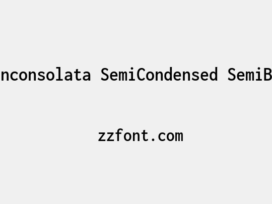 Inconsolata SemiCondensed SemiBold