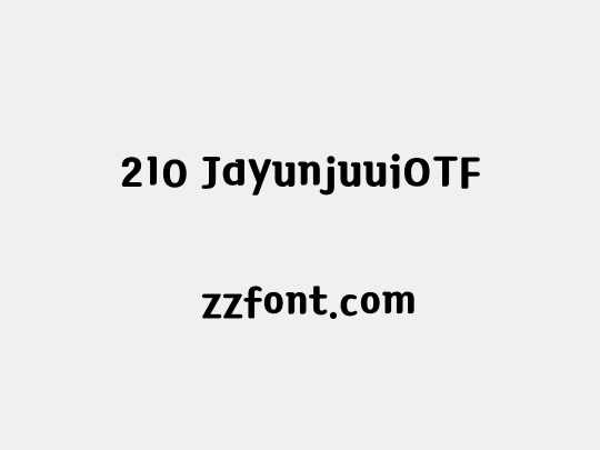 210 JayunjuuiOTF