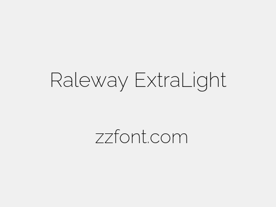 Raleway ExtraLight