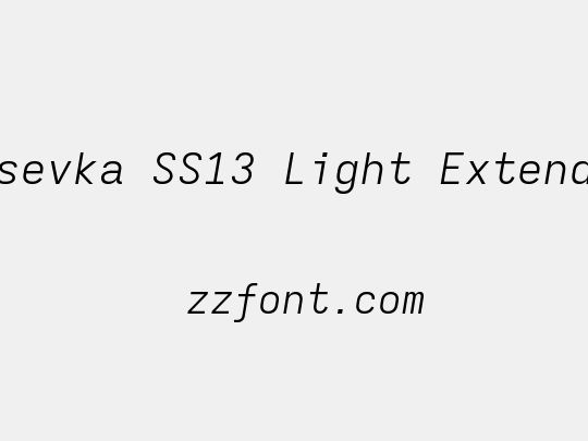 Iosevka SS13 Light Extended