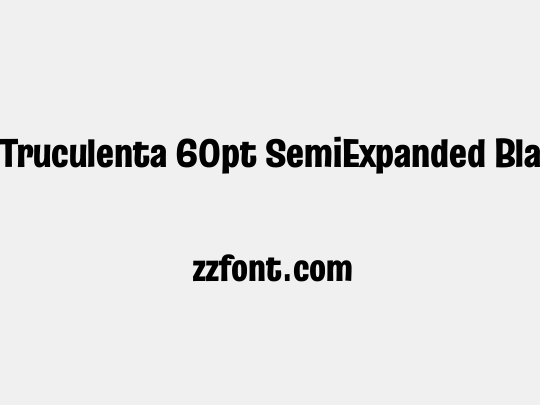 Truculenta 60pt SemiExpanded Black