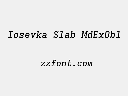 Iosevka Slab MdExObl
