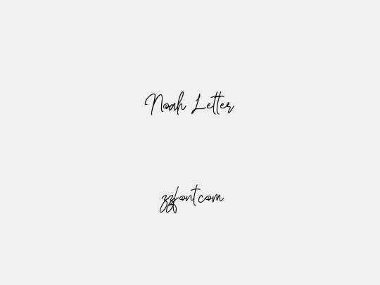 Noah Letter