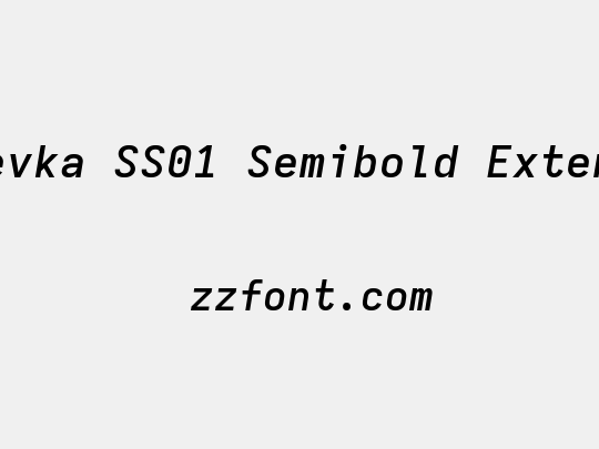 Iosevka SS01 Semibold Extended