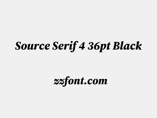 Source Serif 4 36pt Black