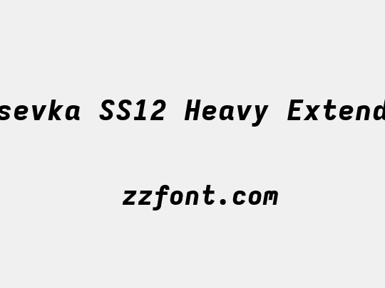 Iosevka SS12 Heavy Extended