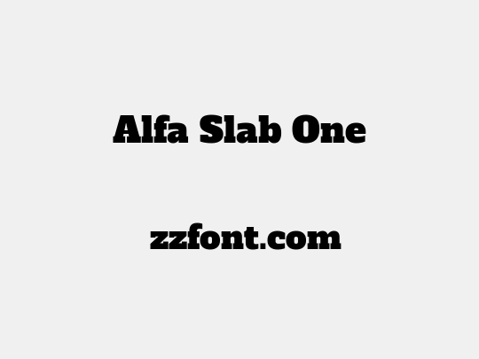 Alfa Slab One