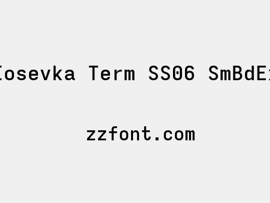 Iosevka Term SS06 SmBdEx
