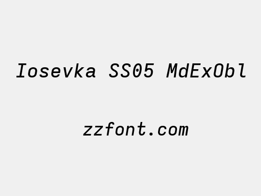 Iosevka SS05 MdExObl