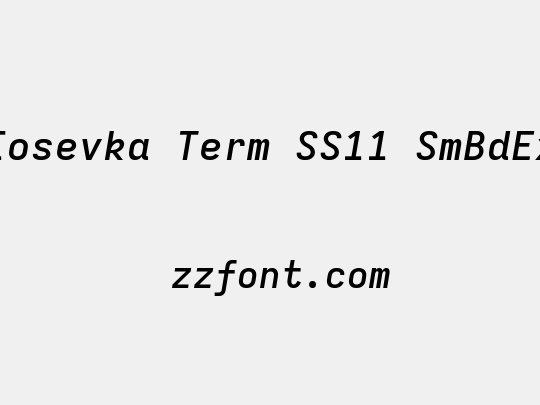 Iosevka Term SS11 SmBdEx