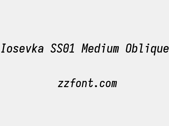 Iosevka SS01 Medium Oblique