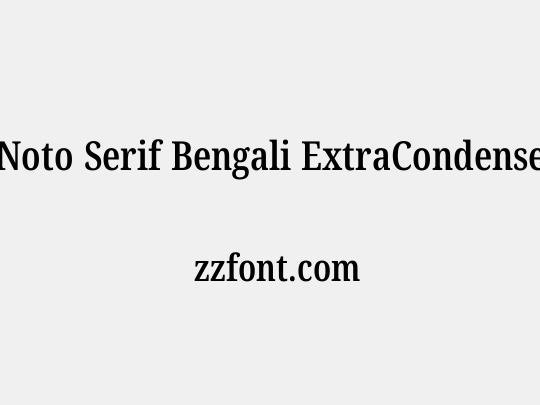 Noto Serif Bengali ExtraCondensed SemiBold