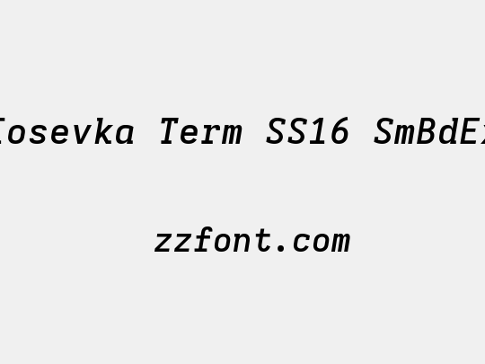 Iosevka Term SS16 SmBdEx