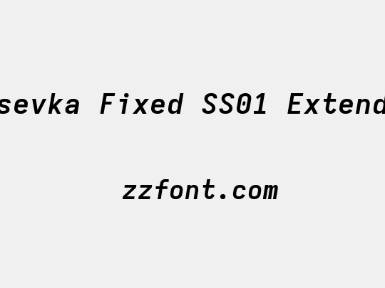 Iosevka Fixed SS01 Extended