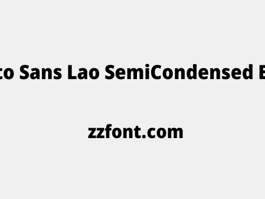 Noto Sans Lao SemiCondensed Black