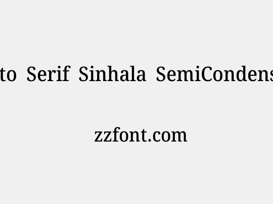 Noto Serif Sinhala SemiCondensed Medium