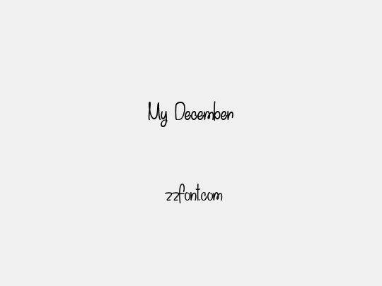 My December