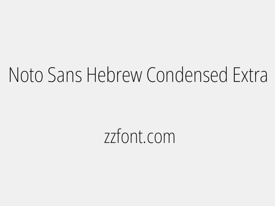 Noto Sans Hebrew Condensed ExtraLight