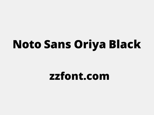 Noto Sans Oriya Black