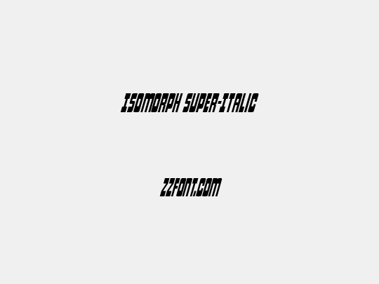 Isomorph Super-Italic