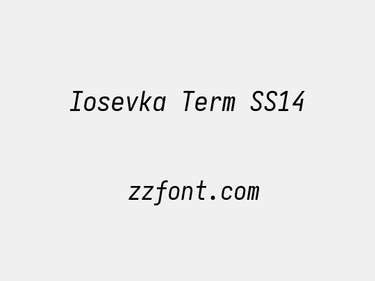 Iosevka Term SS14