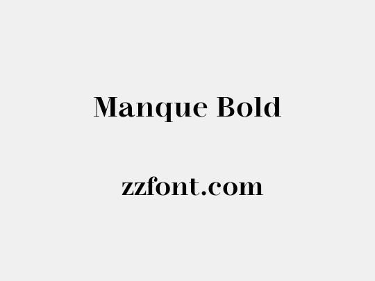 Manque Bold