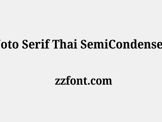 Noto Serif Thai SemiCondensed