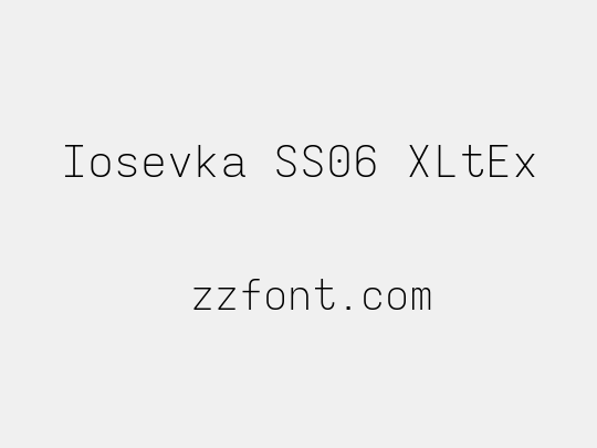 Iosevka SS06 XLtEx