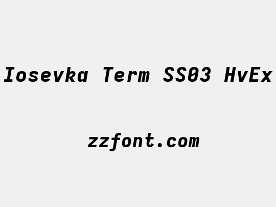 Iosevka Term SS03 HvEx