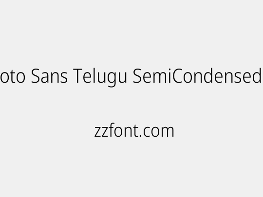 Noto Sans Telugu SemiCondensed Light