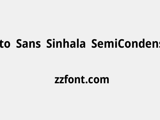 Noto Sans Sinhala SemiCondensed