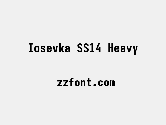 Iosevka SS14 Heavy
