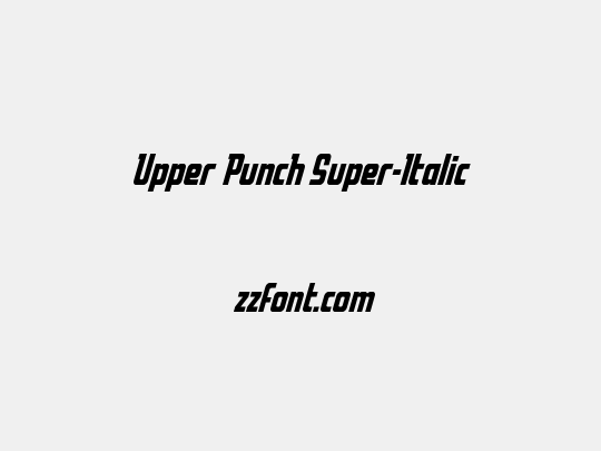 Upper Punch Super-Italic