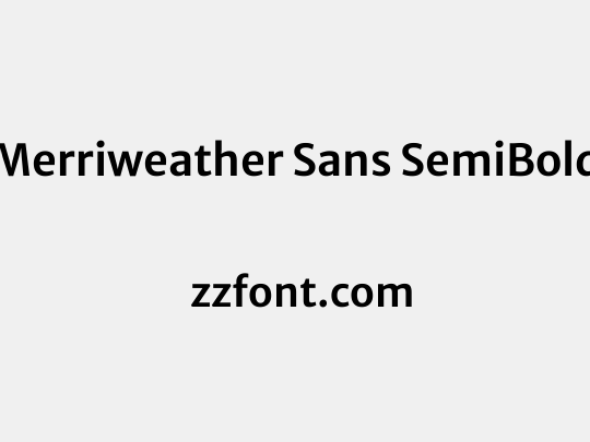 Merriweather Sans SemiBold