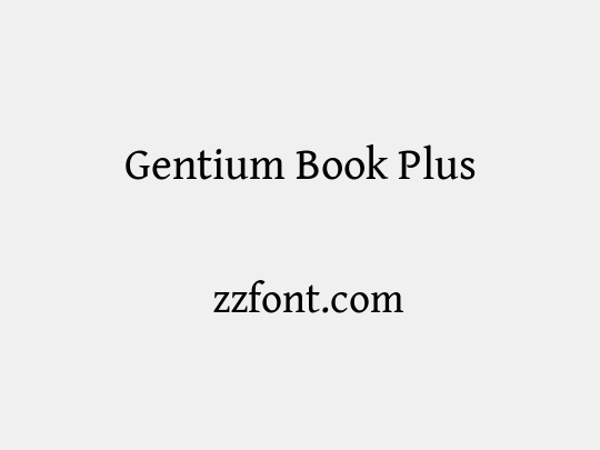 Gentium Book Plus